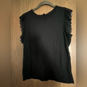 White House Black Market Lace Sleeve Top